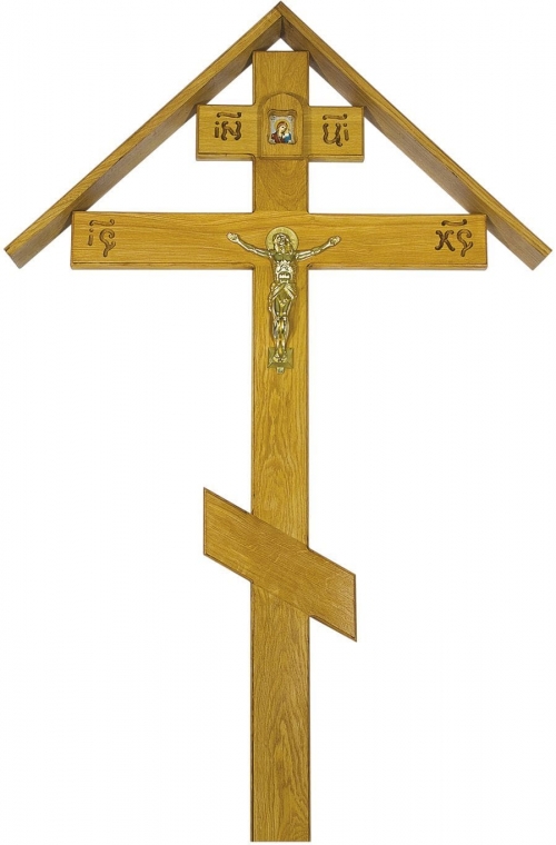 Крест для могилы дубовый «Элит домик»