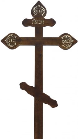 Крест на могилу сосновый «Резной»